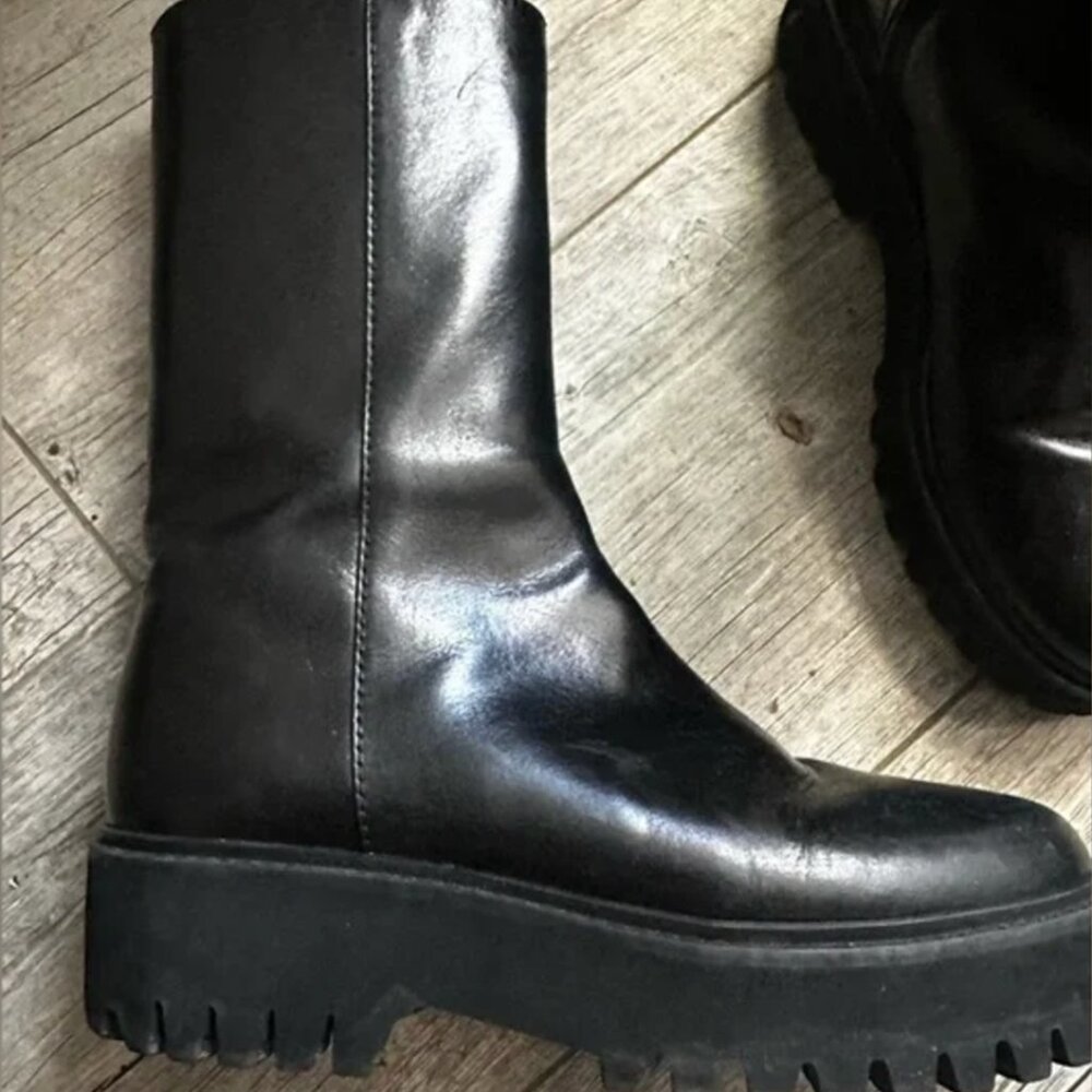 Dorothee Schumacher Black Lug Sole Boot